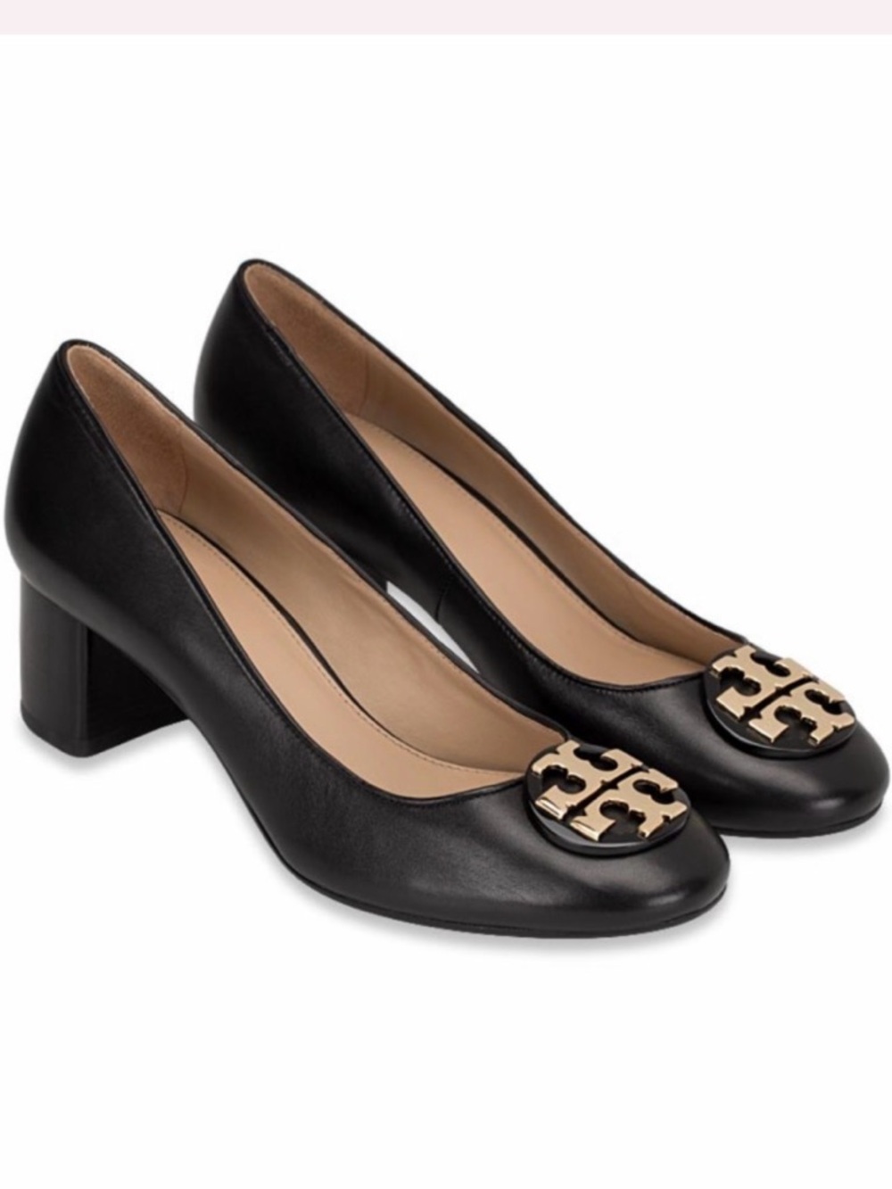 Tory Burch Classic Claire 50 mm Pump size 11 excellent condition black gold